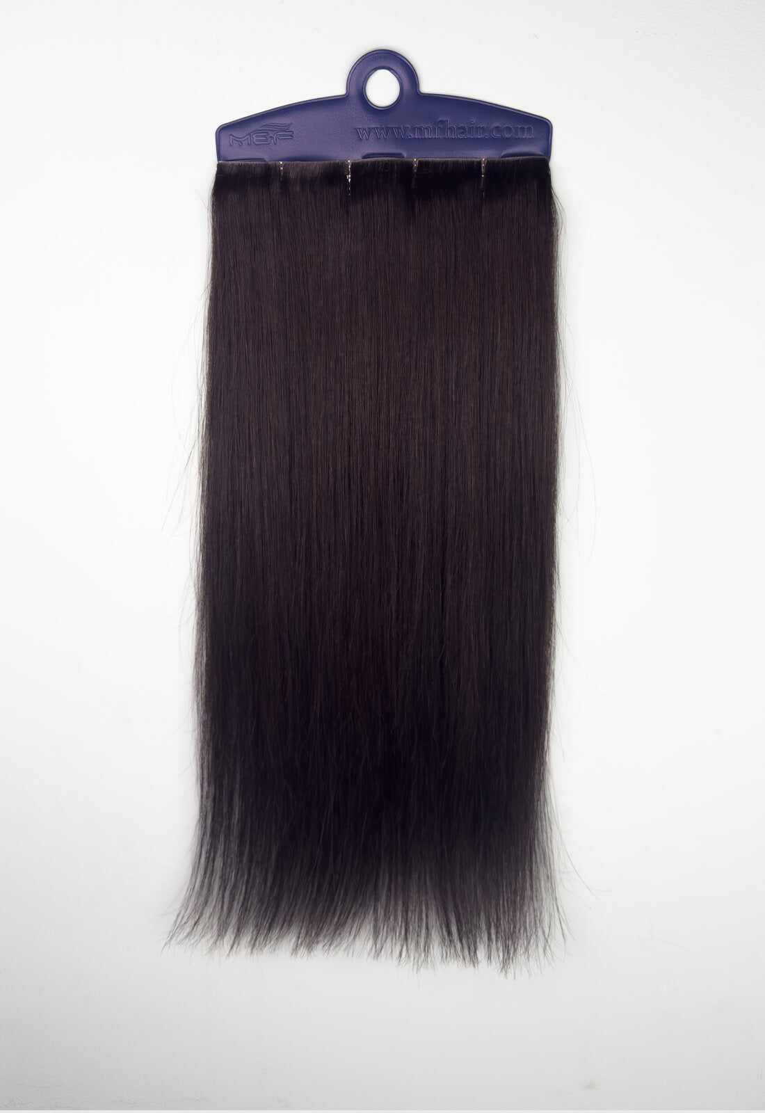 Gold QuickLip Hair Extensions – G18E | Color 1B# Dark Brown
