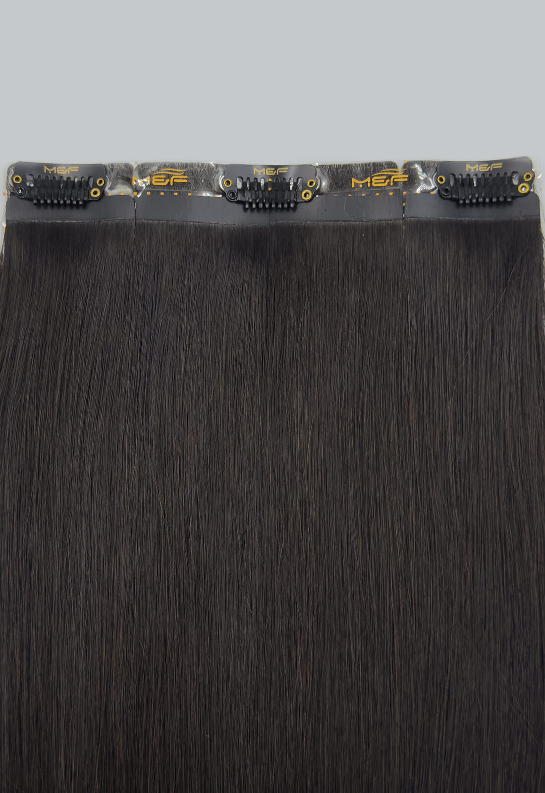 Gold QuickLip Hair Extensions – G18D | Color 1B# Dark Brown
