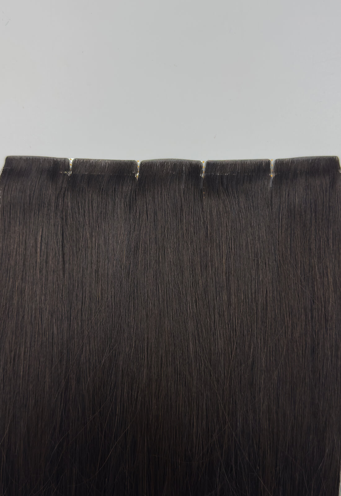 Gold QuickLip Hair Extensions – G18E | Color 1B# Dark Brown