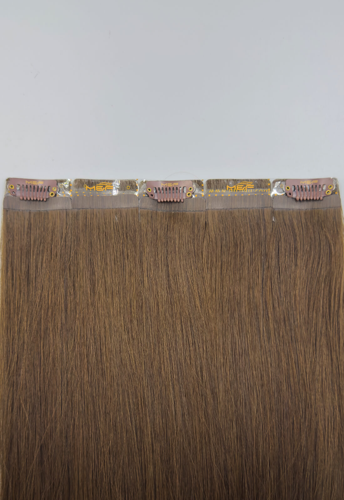 Gold QuickLip Hair Extensions – G18E | Color 2# Brown
