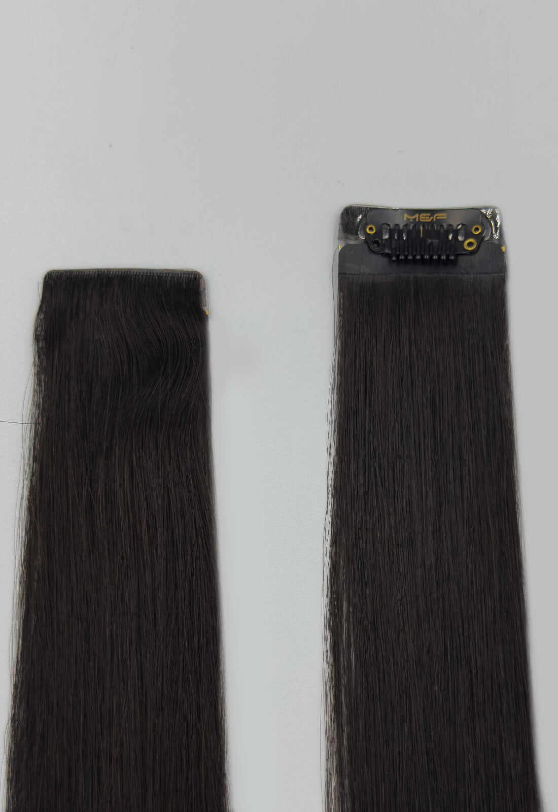 Gold QuickLip Hair Extensions – G18A | Color 1B# Dark Brown