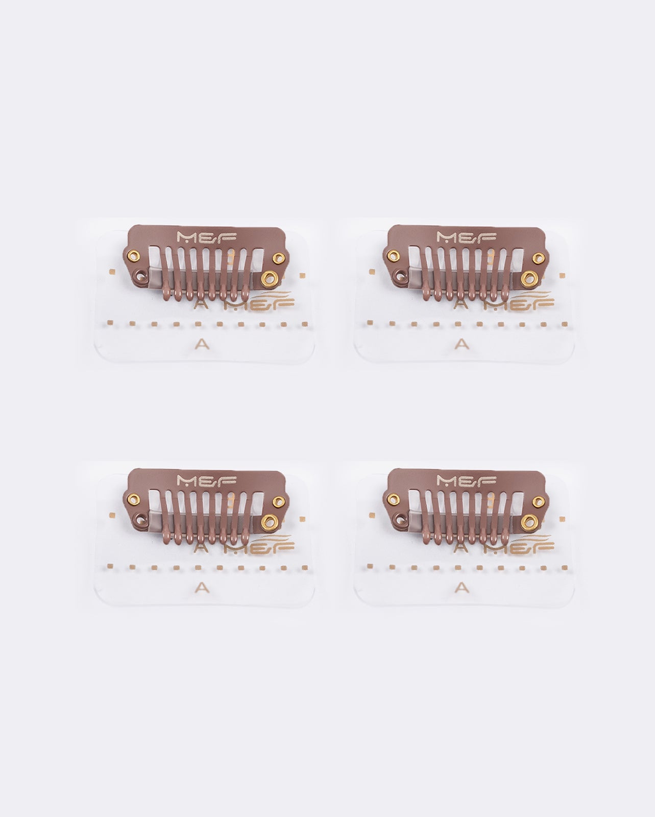 Clip Base 4 cm Brown - M and F Hair Trading, L.L.C.