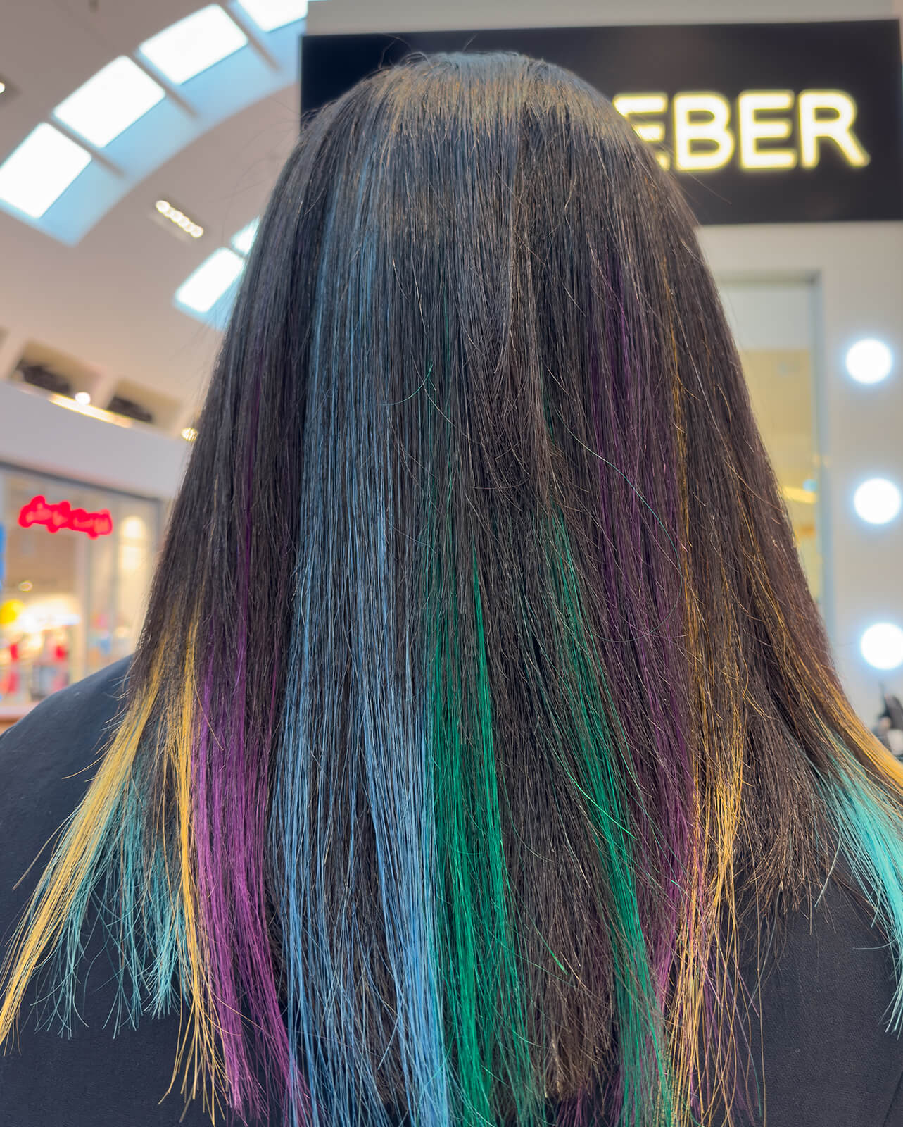 Rainbow Color Highlight Extensions – MQ14 Lilac Beige | Clip-In