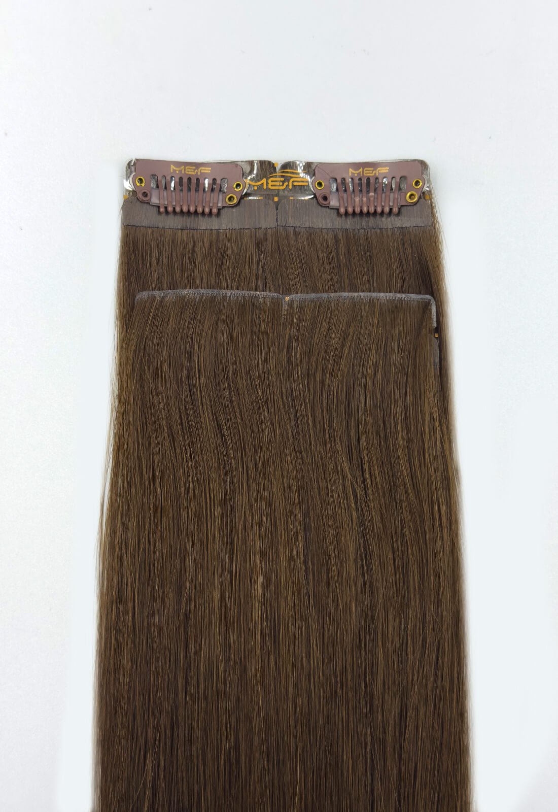 Gold QuickLip Hair Extensions – G18B | Color 2# Brown