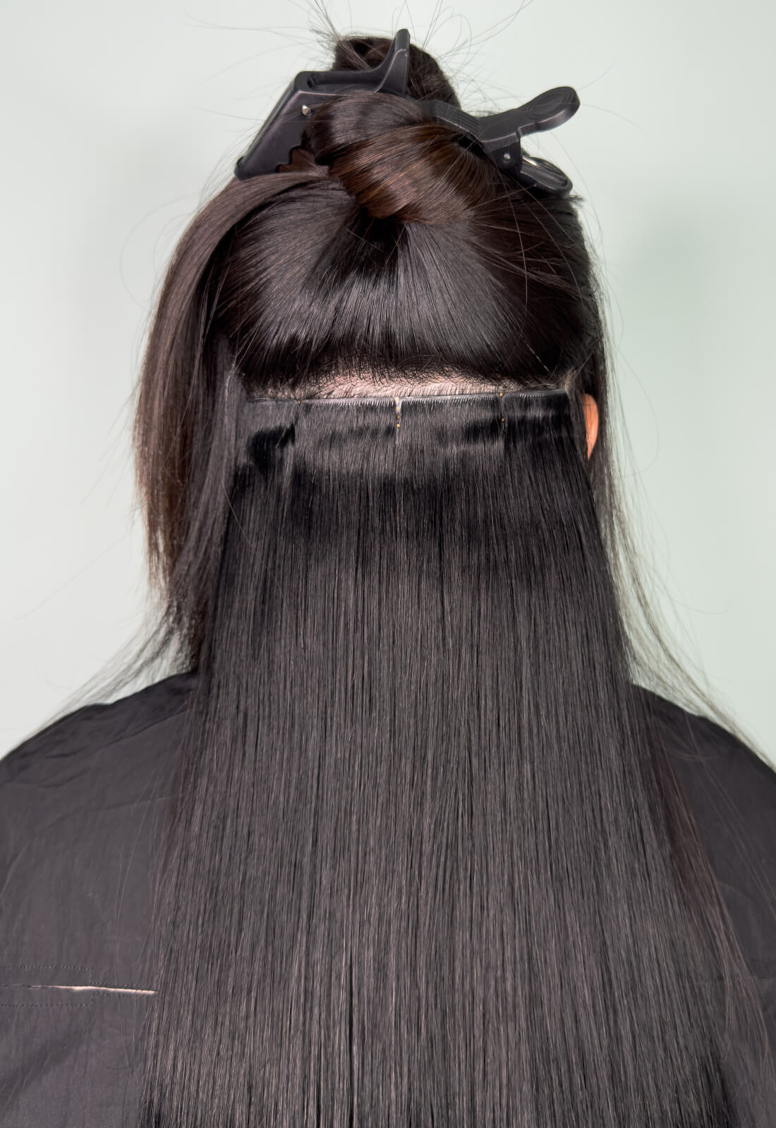Gold QuickLip Hair Extensions – G18D | Color 1# Black