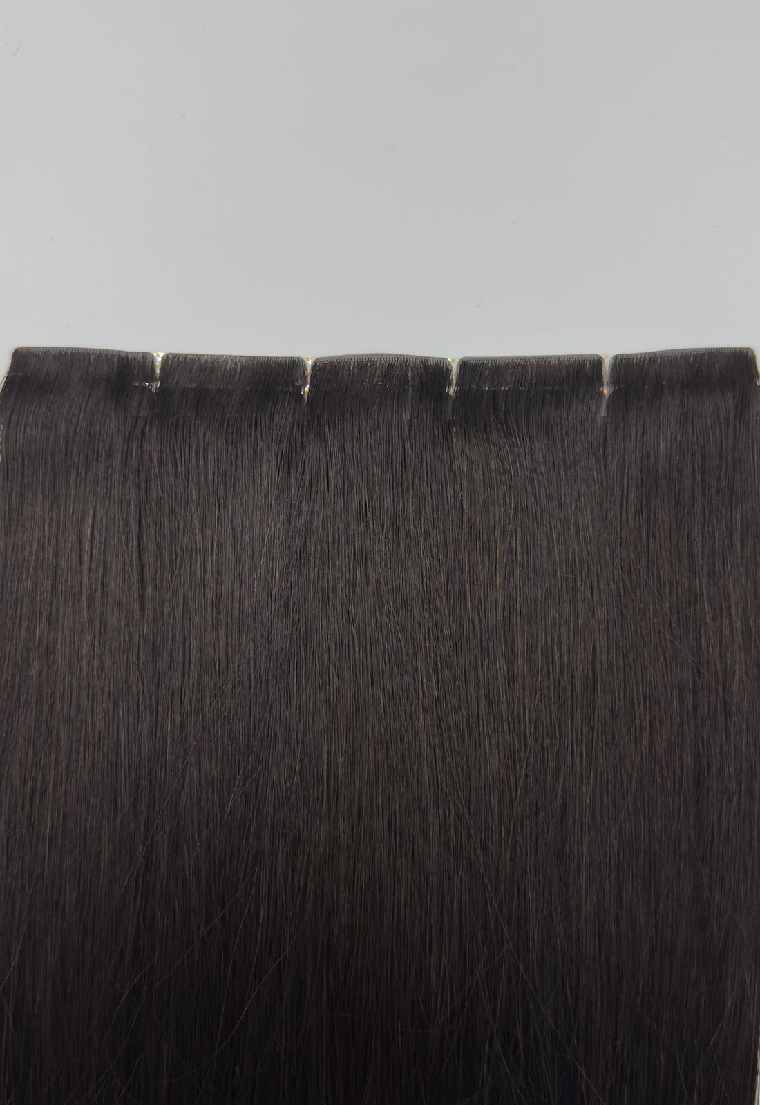 Gold QuickLip Hair Extensions – G18E | Color 1B# Dark Brown