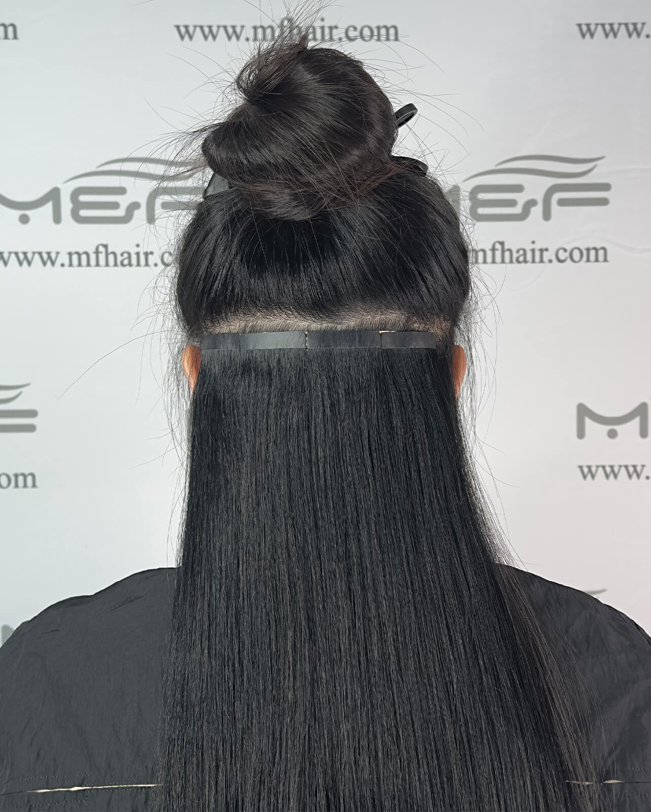 Hair Extensions – S18 Big Bundle (Sizes D + E + F), Color 1# Black | 18-Inch Clip-In Extensions