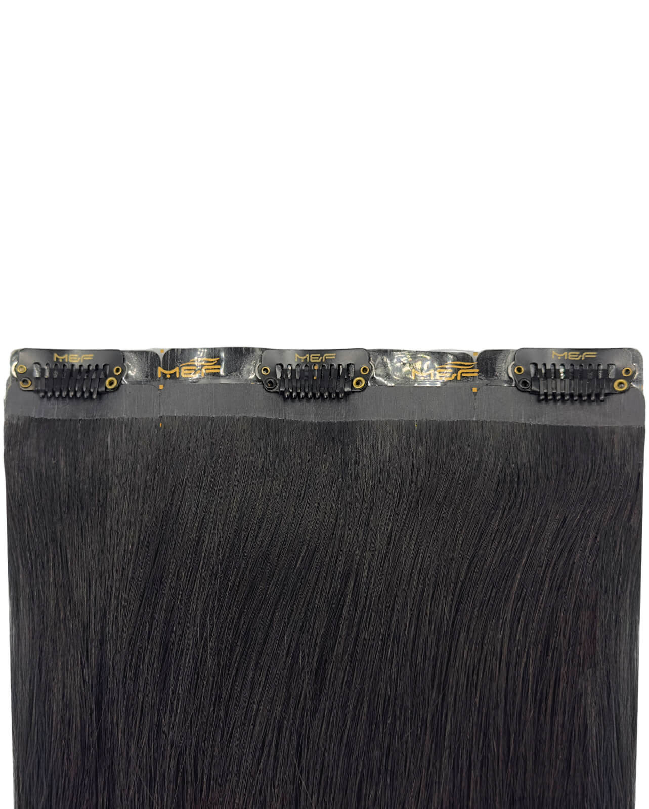 Hair Extensions – S18 Big Bundle (Sizes D + E + F), Color 1B# Dark Brown | 18-Inch Clip-In Extensions