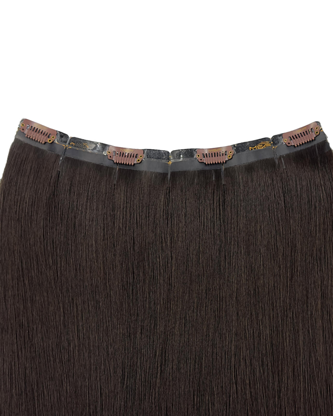 Hair Extensions – S18 Big Bundle (Sizes D + E + F), Color 1B# Dark Brown | 18-Inch Clip-In Extensions