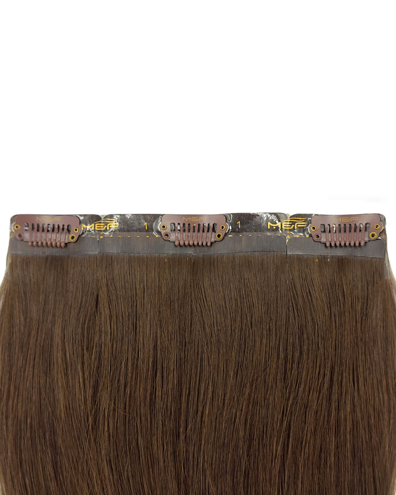 Hair Extensions – S18 Big Bundle (Sizes D + E + F), Color 2# Brown | 18-Inch Clip-In Extensions