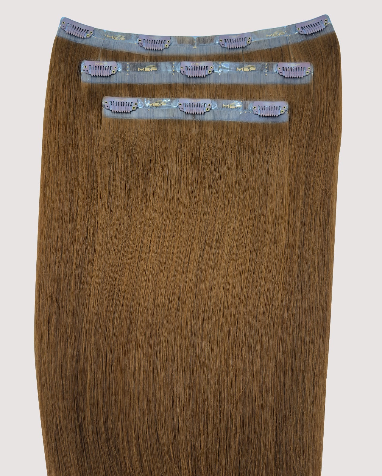 Hair Extensions – S18 Big Bundle (Sizes D + E + F), Color 4# Light Brown | 18-Inch Clip-In Extensions