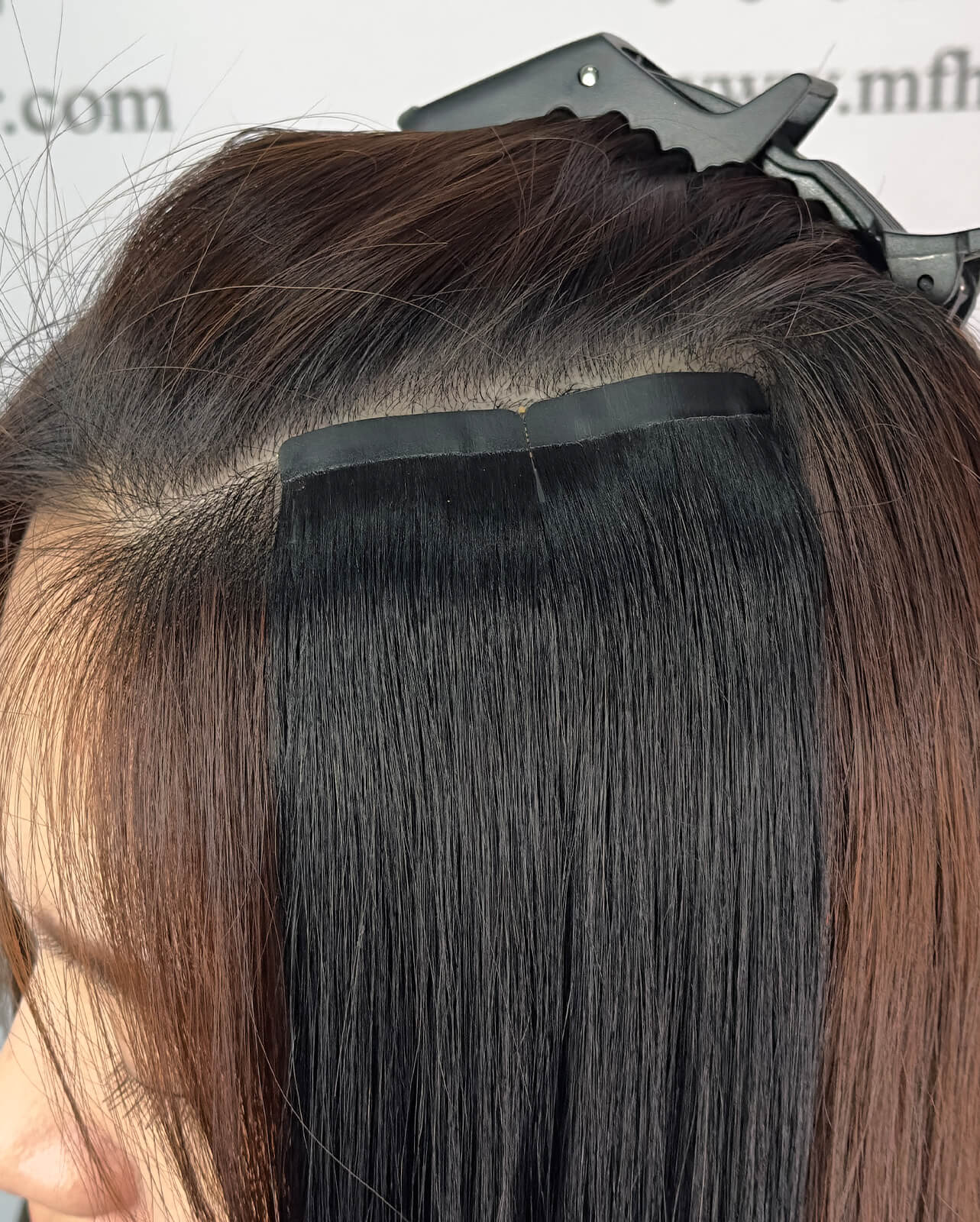 Hair Extensions – S18 Small Bundle (Sizes A + B + C), Color 1# Black | 18-Inch Clip-In Extensions