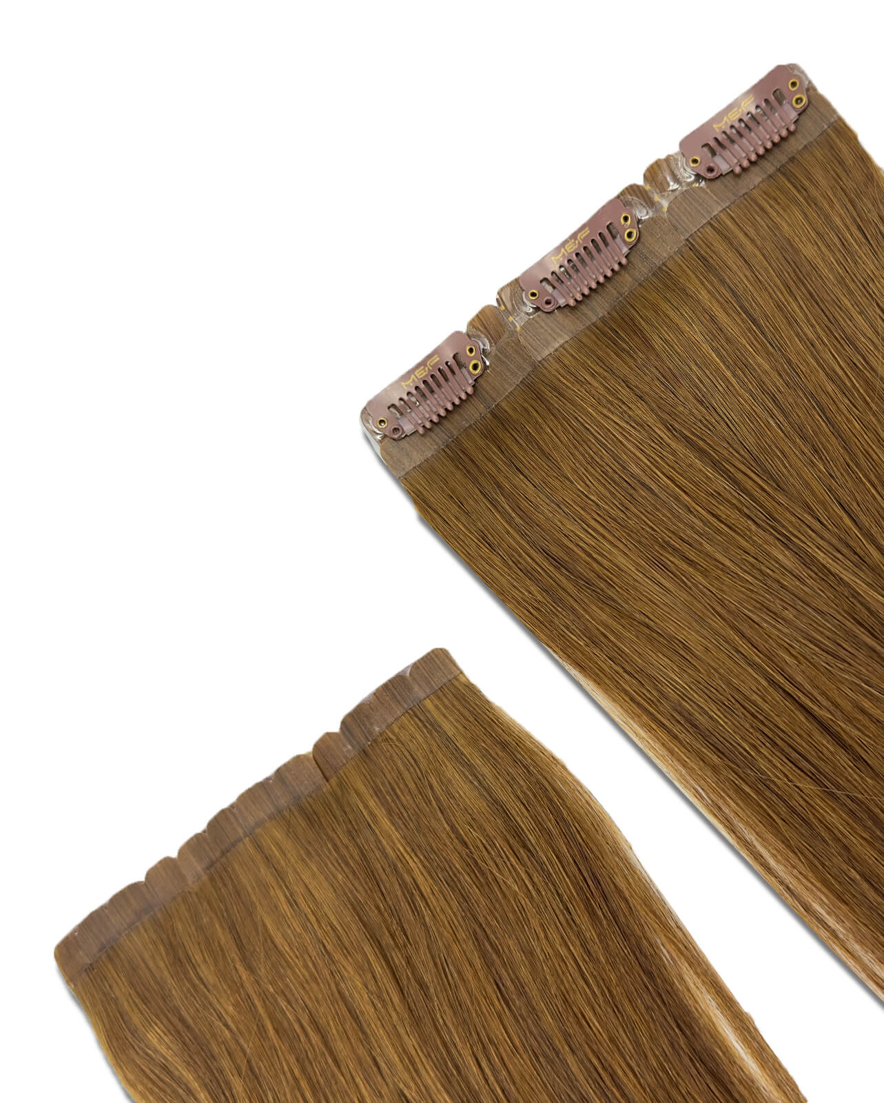 Hair Extensions – S18 Small Bundle (Sizes A + B + C), Color 4# Light Brown | 18-Inch Clip-In Extensions