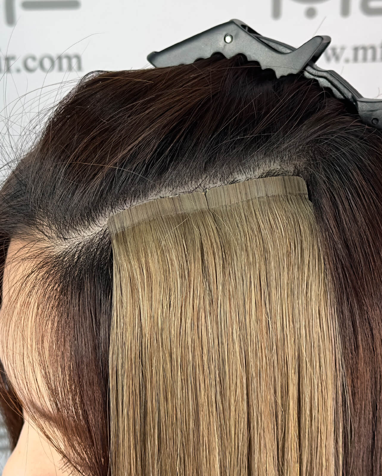 Hair Extensions – S18 Small Bundle (Sizes A + B + C), Color 7# Ash | 18-Inch Clip-In Extensions
