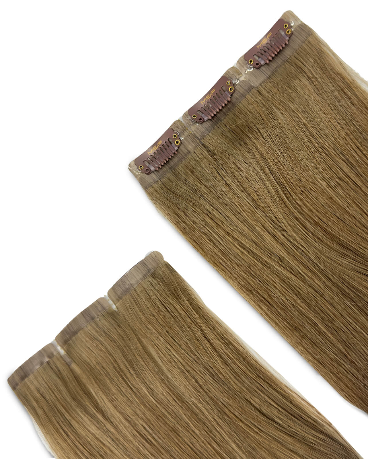Hair Extensions – S18 Small Bundle (Sizes A + B + C), Color 7# Ash | 18-Inch Clip-In Extensions