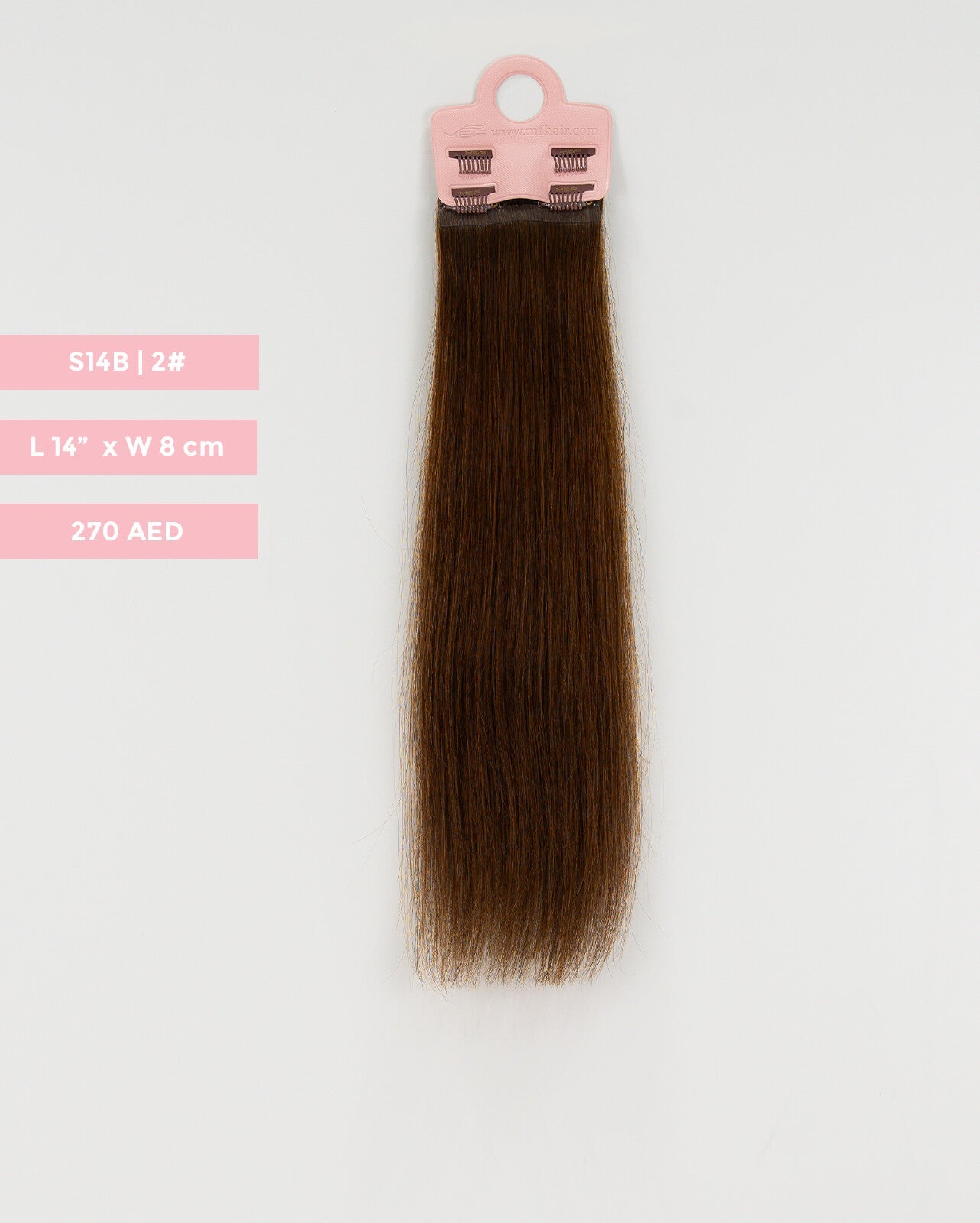 Short Hair Extension – S14B | 8cm Width Clip-In Piece