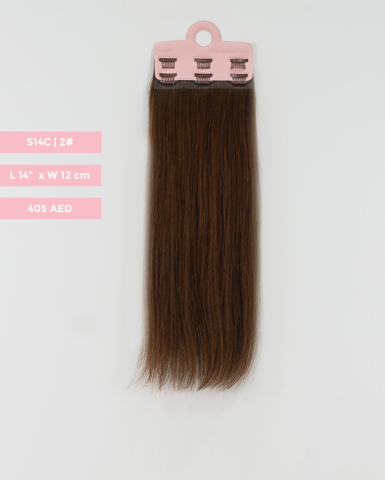 Short Hair Extension – S14C | 12cm Width Clip-In Piece