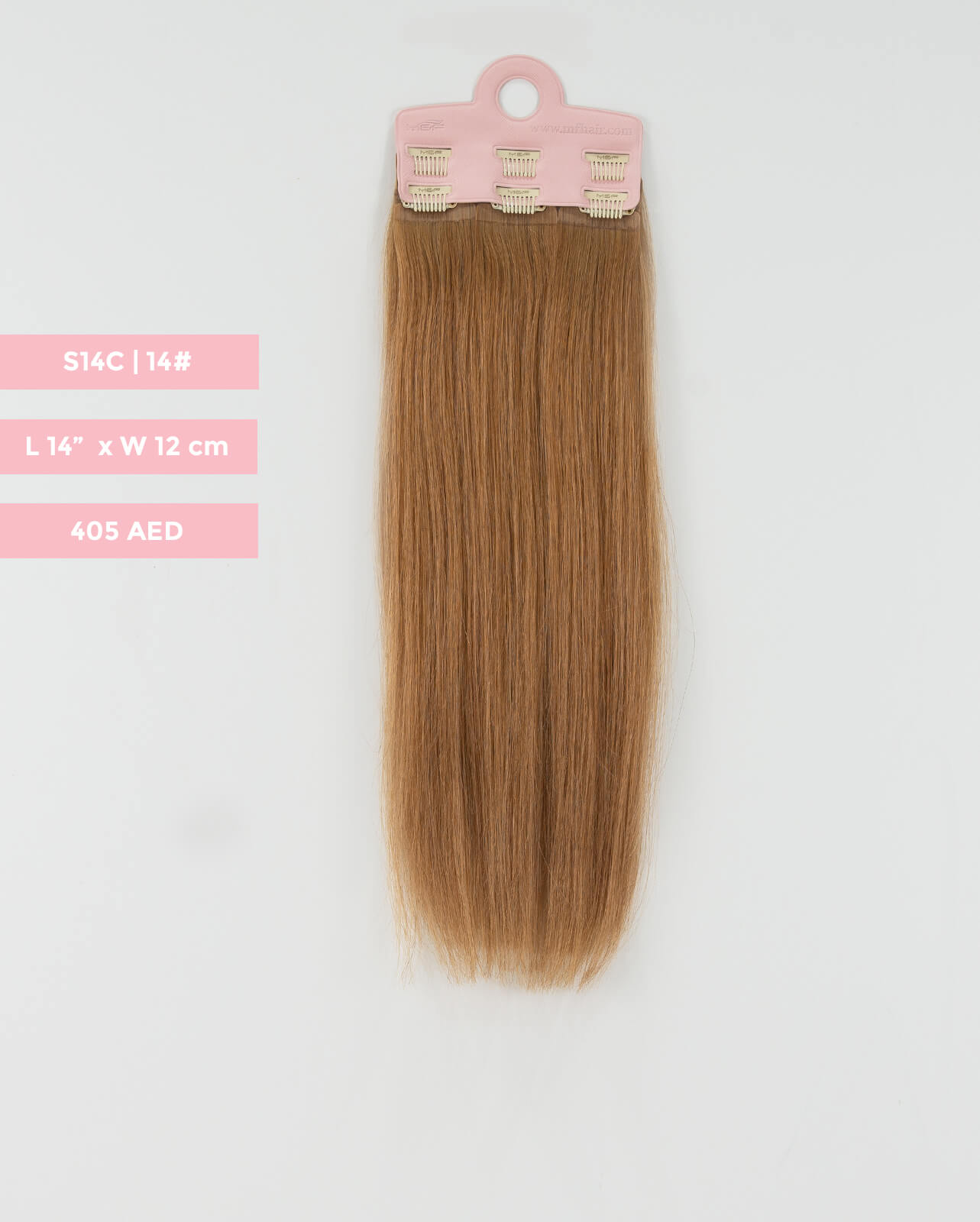 Short Hair Extension – S14C | 12cm Width Clip-In Piece