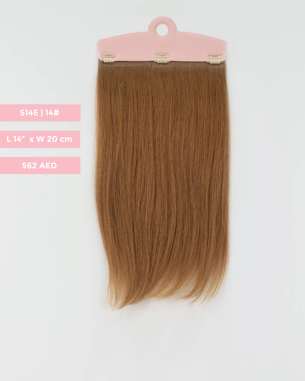 Short Hair Extension – S14E | 20cm Width Clip-In Piece