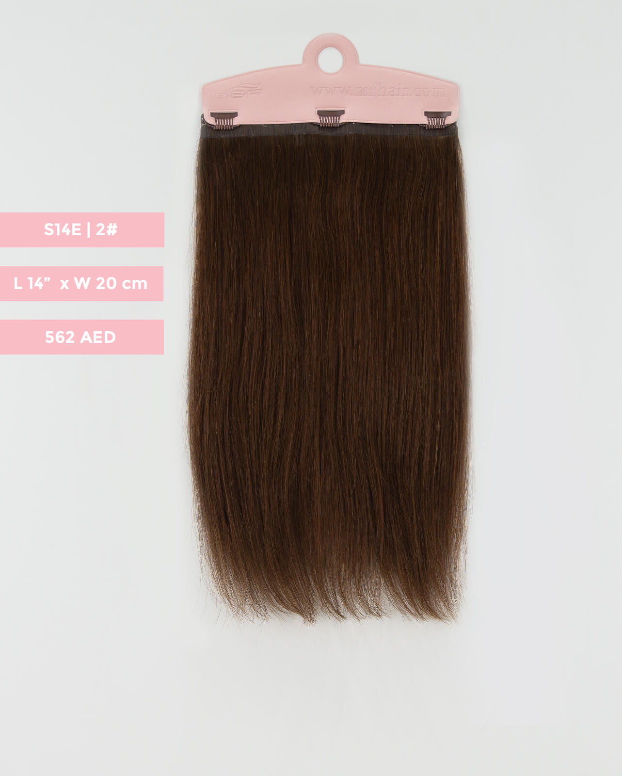 Short Hair Extension – S14E | 20cm Width Clip-In Piece