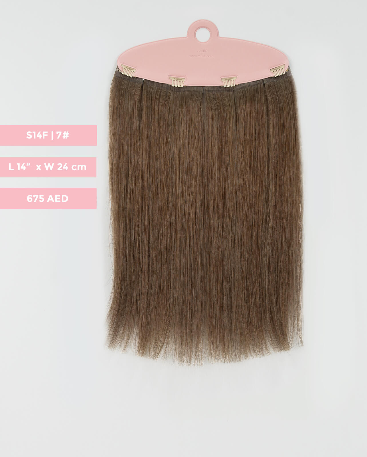 Short Hair Extension – S14F | 24cm Width Clip-In Piece
