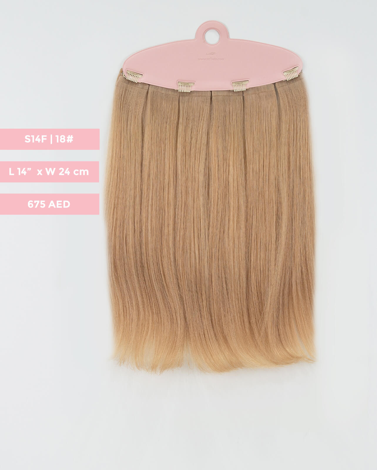 Short Hair Extension – S14F | 24cm Width Clip-In Piece