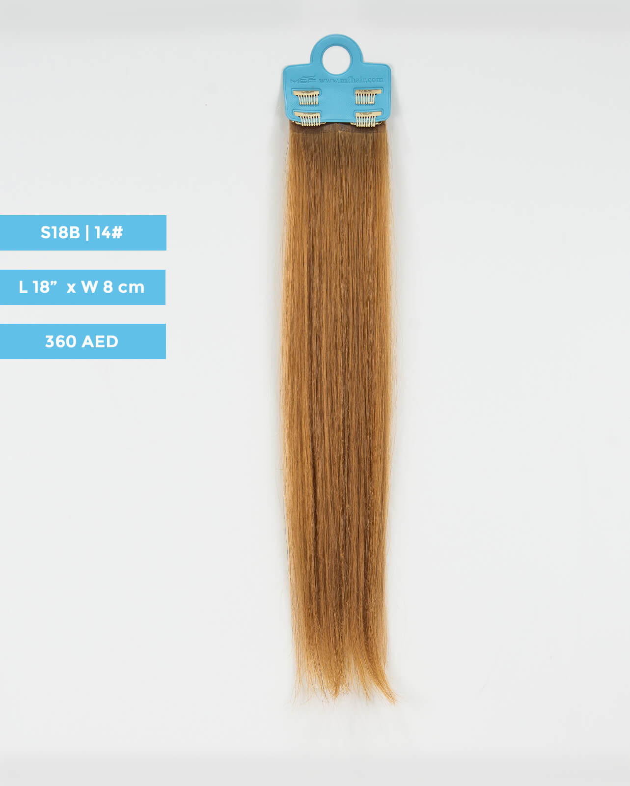 Medium Hair Extension – S18B | 8cm Width Clip-In Piece