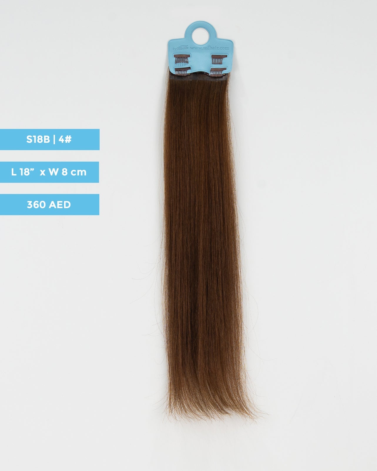 Medium Hair Extension – S18B | 8cm Width Clip-In Piece