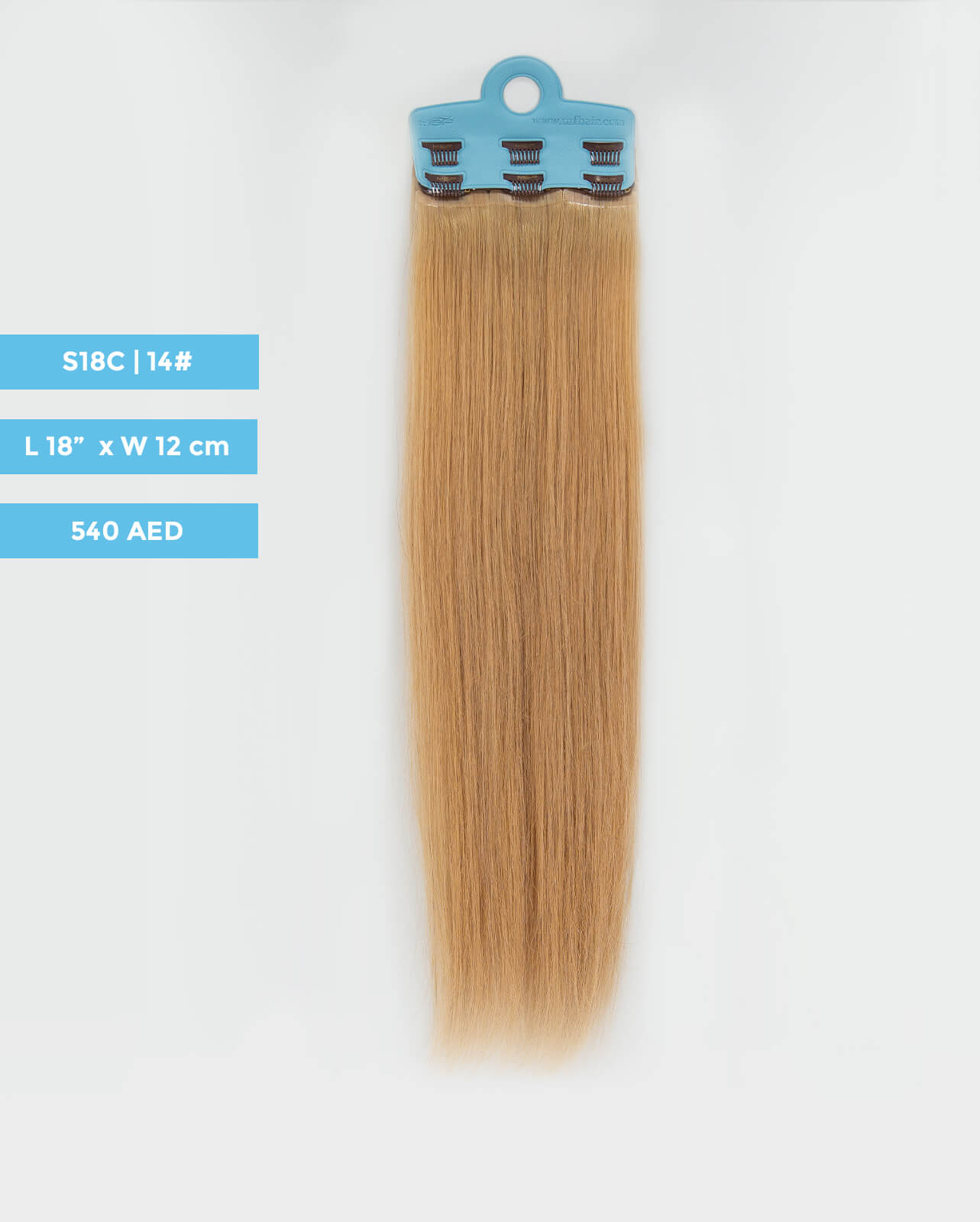 Medium Hair Extension – S18C | 12cm Width Clip-In Piece