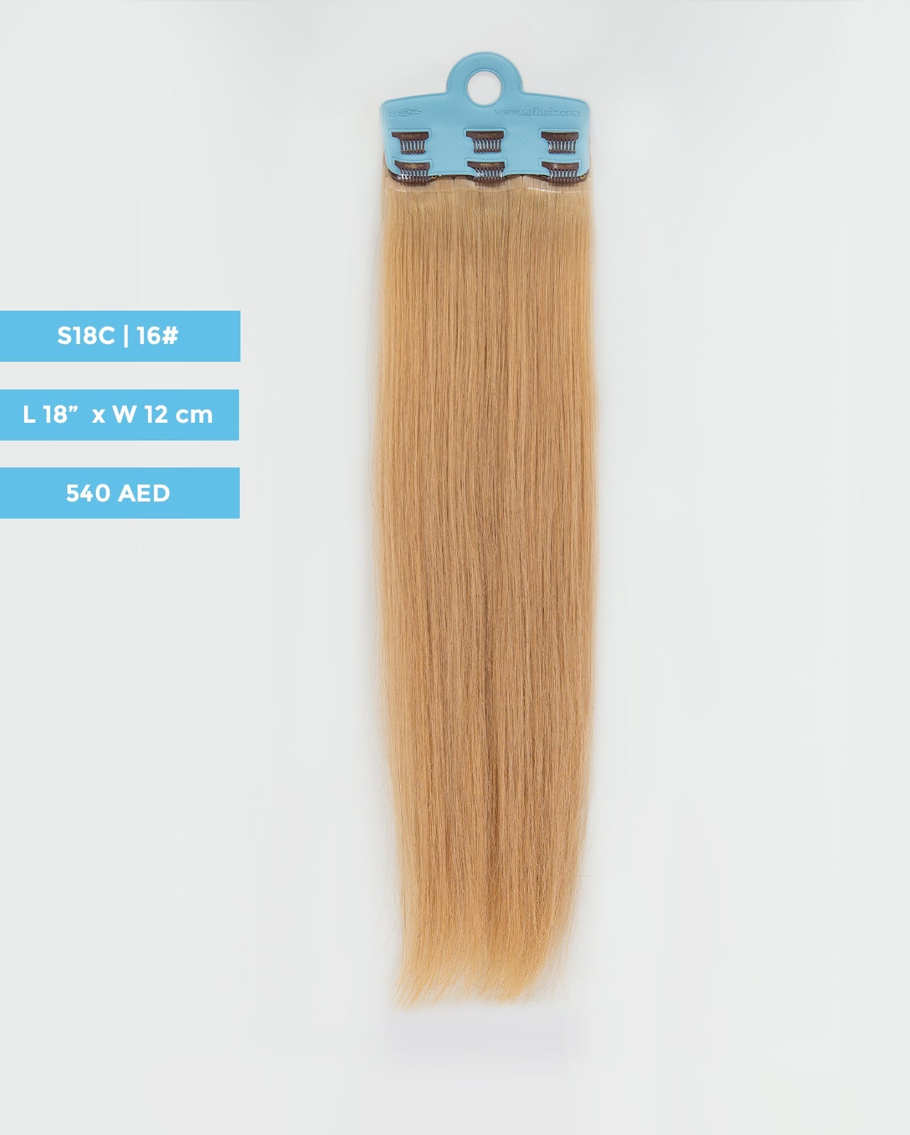 Medium Hair Extension – S18C | 12cm Width Clip-In Piece
