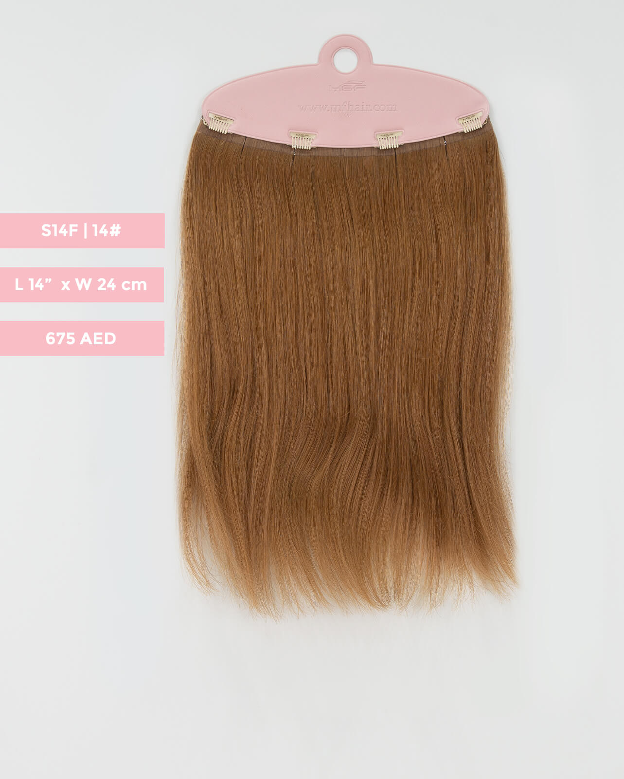 Short Hair Extension – S14F | 24cm Width Clip-In Piece