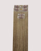 14" Clip - In Human Hair Extensions (Short Bundle A + B), Color 7 Ash | Hair Extensions Dubai - M and F Hair Trading, L.L.C.