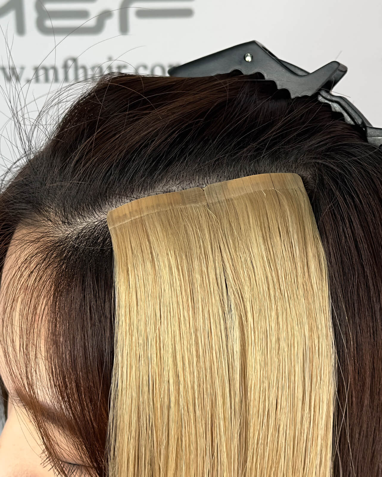 Quicklip Hair Extension Side Thickener | Ash Blonde 8cm - M and F Hair Trading, L.L.C.