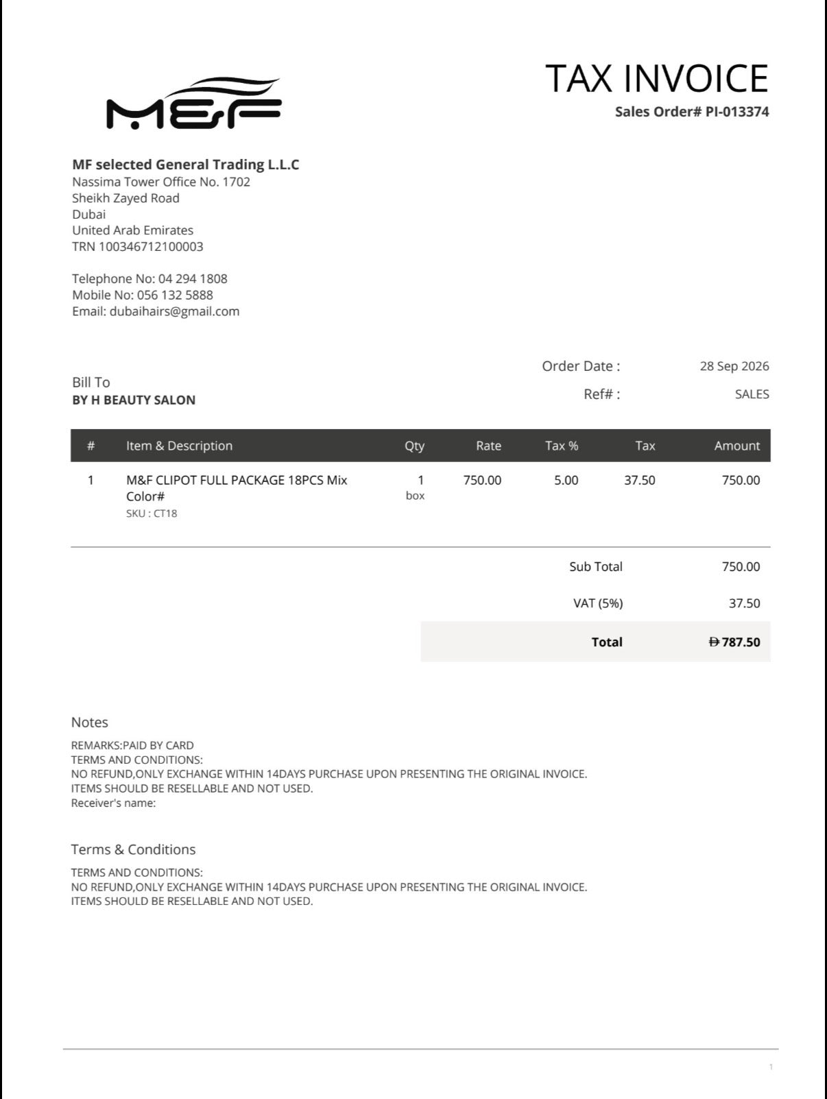 By H Beauty Salon (payment link)