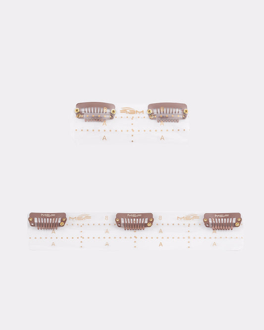 Clip Base 12/8 cm Brown - M and F Hair Trading, L.L.C.