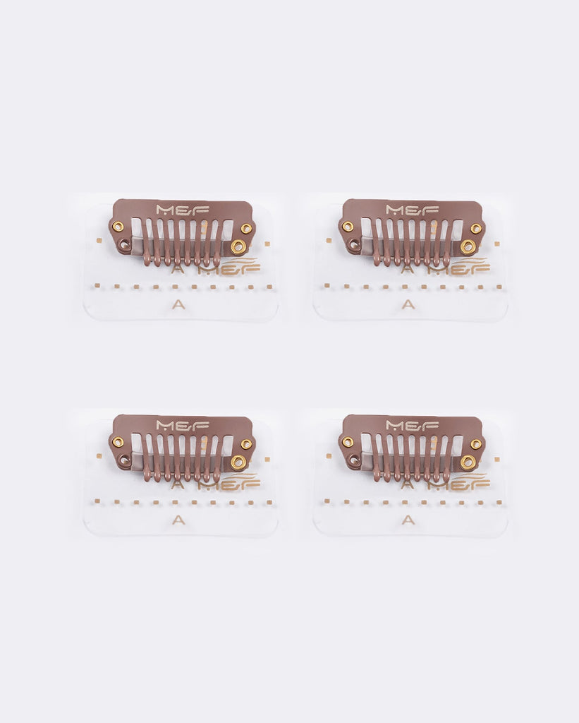 Clip Base 4 cm Brown - M and F Hair Trading, L.L.C.