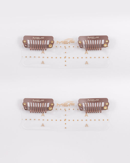 Clip Base 8 cm Brown - M and F Hair Trading, L.L.C.