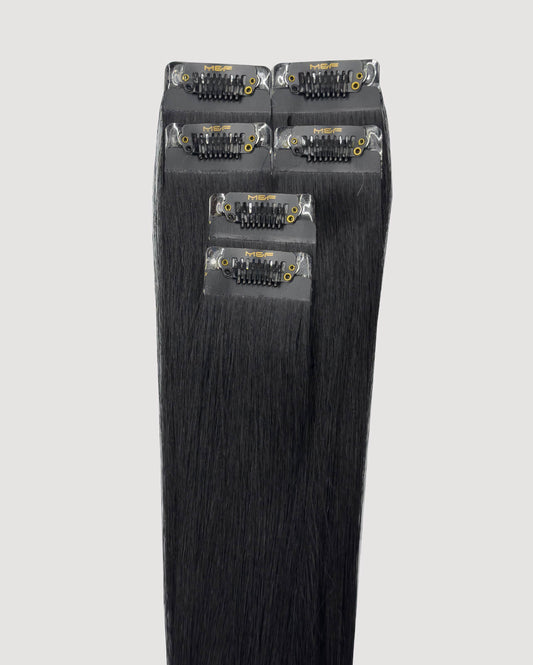 وصلات شعر إفريداي - كيو كيو 18 لون 1 أسود | مشبك - إن & هالو ريدي - إم آند إف هير تريدينج، ذ.م.م.م