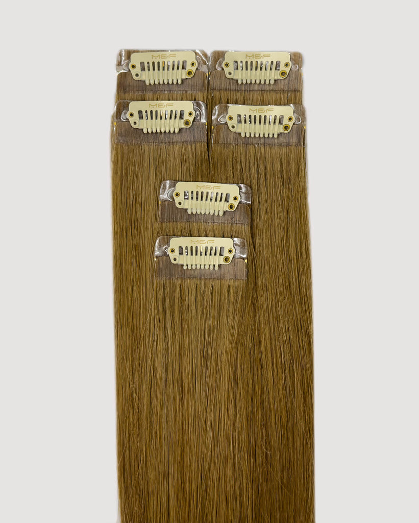 Everyday Hair Extensions - QQ18 Color 12 Light Orange | Clip - In & Halo Ready - M and F Hair Trading, L.L.C.