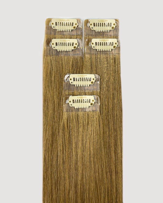 Everyday Hair Extensions - QQ18 Color 14 Caramel | Clip - In & Halo Ready - M and F Hair Trading, L.L.C.