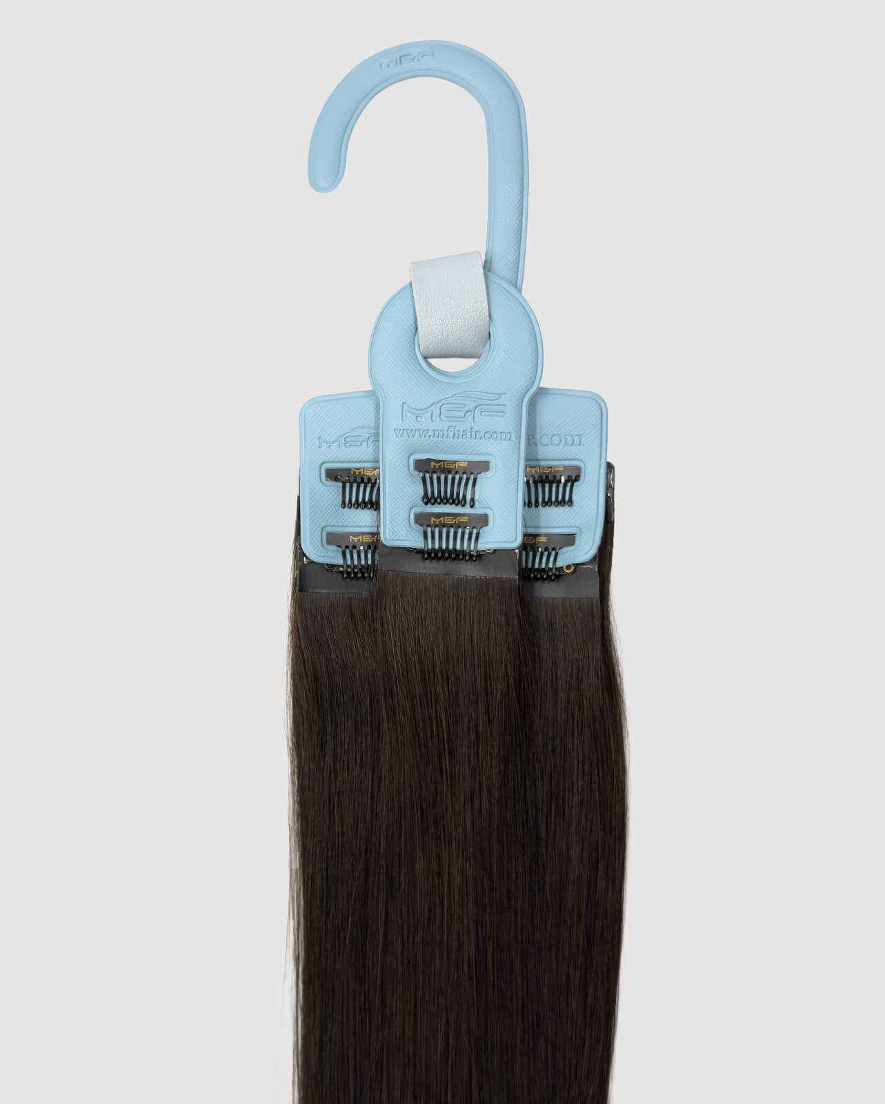 Everyday Hair Extensions - QQ18 Color 1B# Dark Brown | Clip-In & Halo Ready