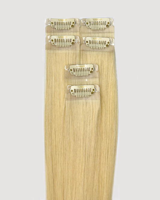 وصلات الشعر اليومية - كيو كيو 18 لون 613 أشقر فاتح | مشبك - إن آند إف هير ريدي - إم آند إف هير تريدينج، ذ.م.م.م.م