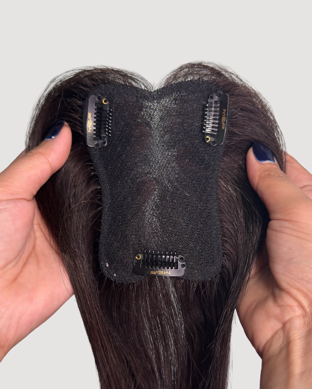 تاج شعر طبيعي – بني غامق 1B# | مشبك لإضافة حجم