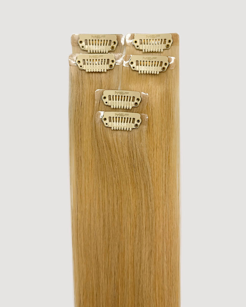 Light Ash Blonde Highlight Extensions – MQ14 Bundle Color 18 | Clip - In & Halo Ready - M and F Hair Trading, L.L.C.