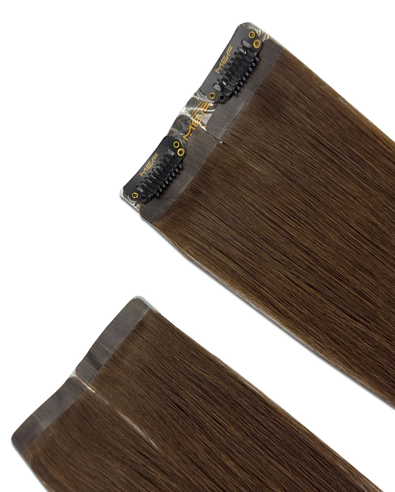 Long Hair Extension – S22B | Brown | 8cm Width Clip-In Piece