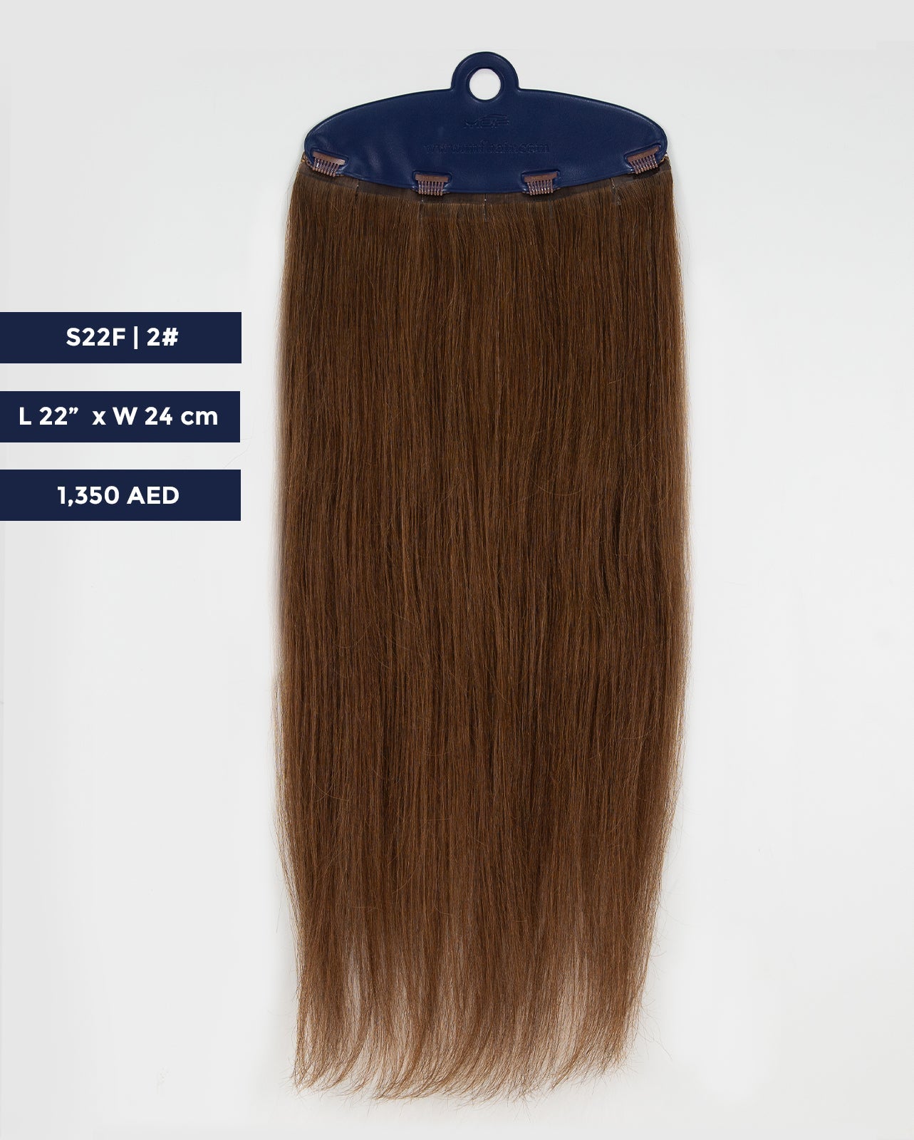 وصلات شعر طويلة - S22F | بني | مشبك بعرض 24 سم - M and F Hair Trading, L.L.C.