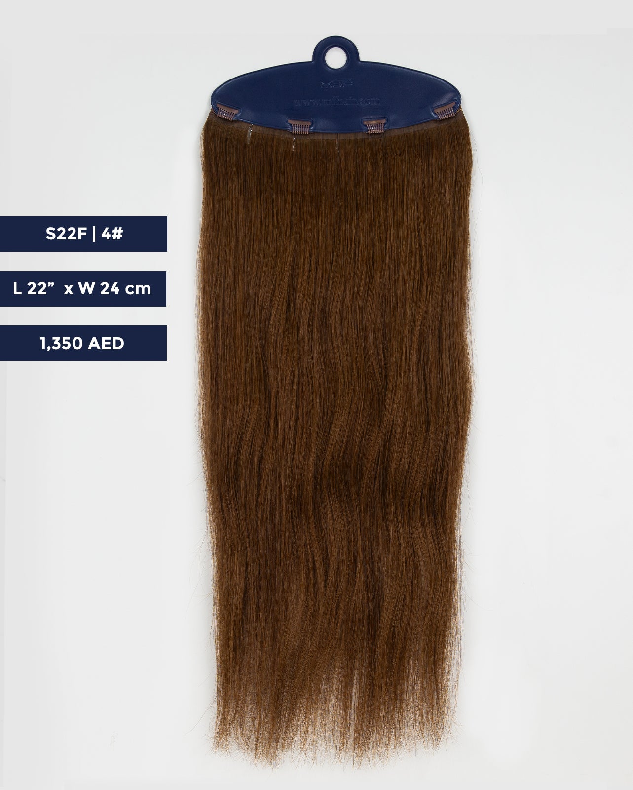 وصلة شعر طويلة - S22F | S22F | بني فاتح | مشبك بعرض 24 سم - M and F Hair Trading, L.L.C.