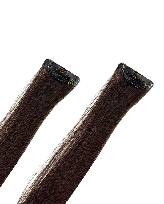 Medium Hair Extension – S18A | Dark Brown | 4cm Width Clip - In Piece - M and F Hair Trading, L.L.C.