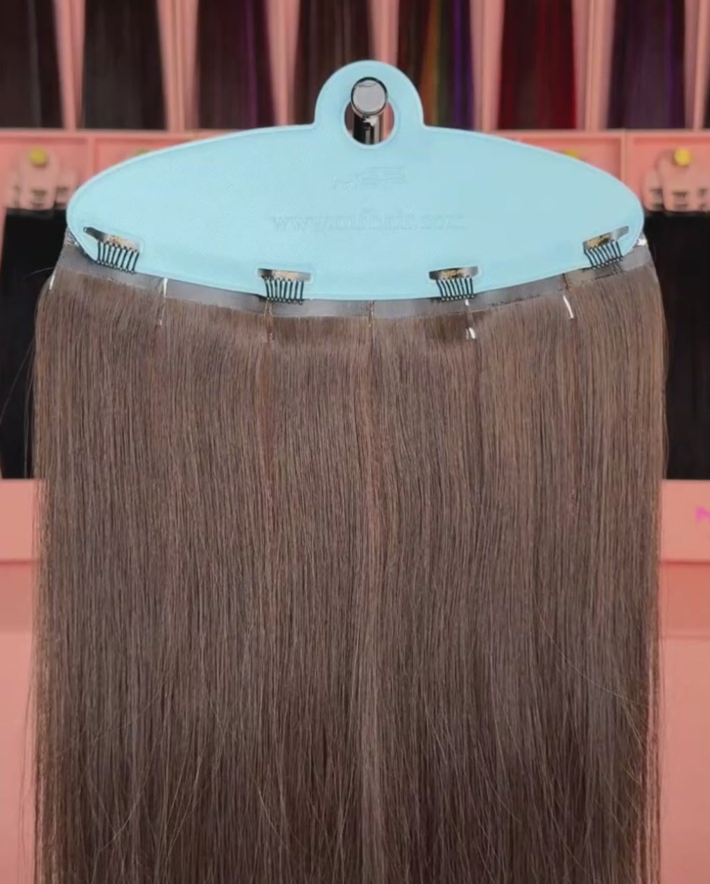 #14inchHairClipDarkBrownHairExtension