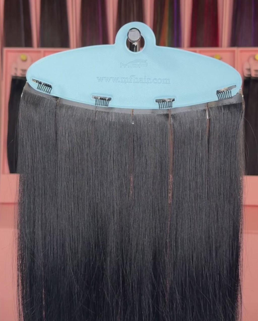 #14inchHairClipBlackHairExtension